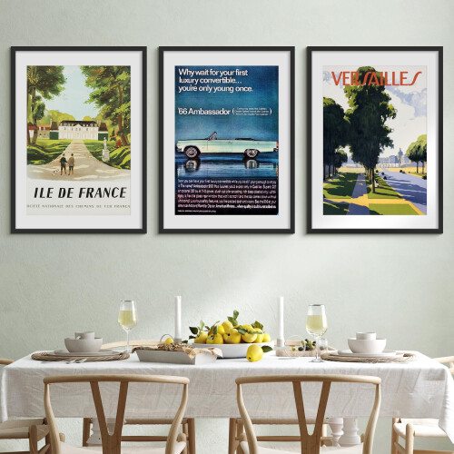upsimples 3 Pack 50x70cm Frame, Black 50 x 70 Frame, Wall Hanging Photo Frames 1