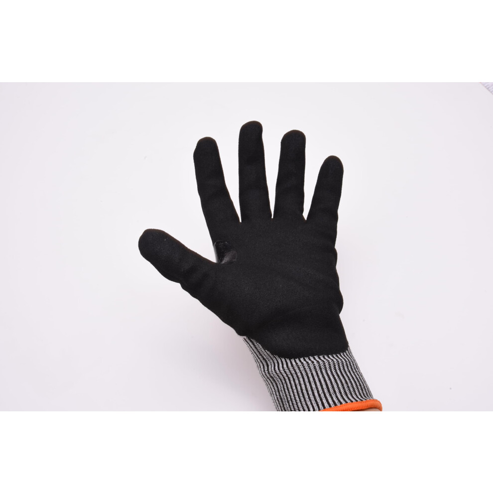 Cut Resistant Gloves With Nitrile Grip, 13 Gauge Steel Wire Hppe Safety Work Gloves 9070919383366