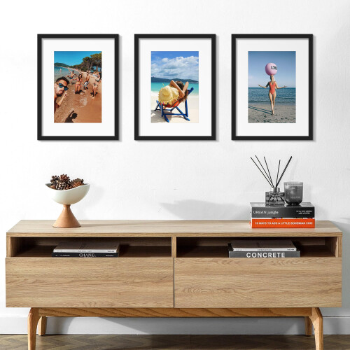 upsimples 3 Pack 30x40 Black Picture Frame, Wall Hanging Photo Frame 2