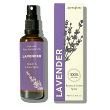 Lavender Linen & Pillow Spray by Aromafume | 100ml/3.38 fl oz | with Pure Lavender Essential Oil | Aromatherapy Spray for Relaxation, Sleep & Stress