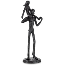 Sziqiqi Dad Daughter Iron Figurine - Father Love Sculpture for Fathers Day, Wedding, Christmas, Memorial Gifts, Statue for New Dad, Stepdad, Son,