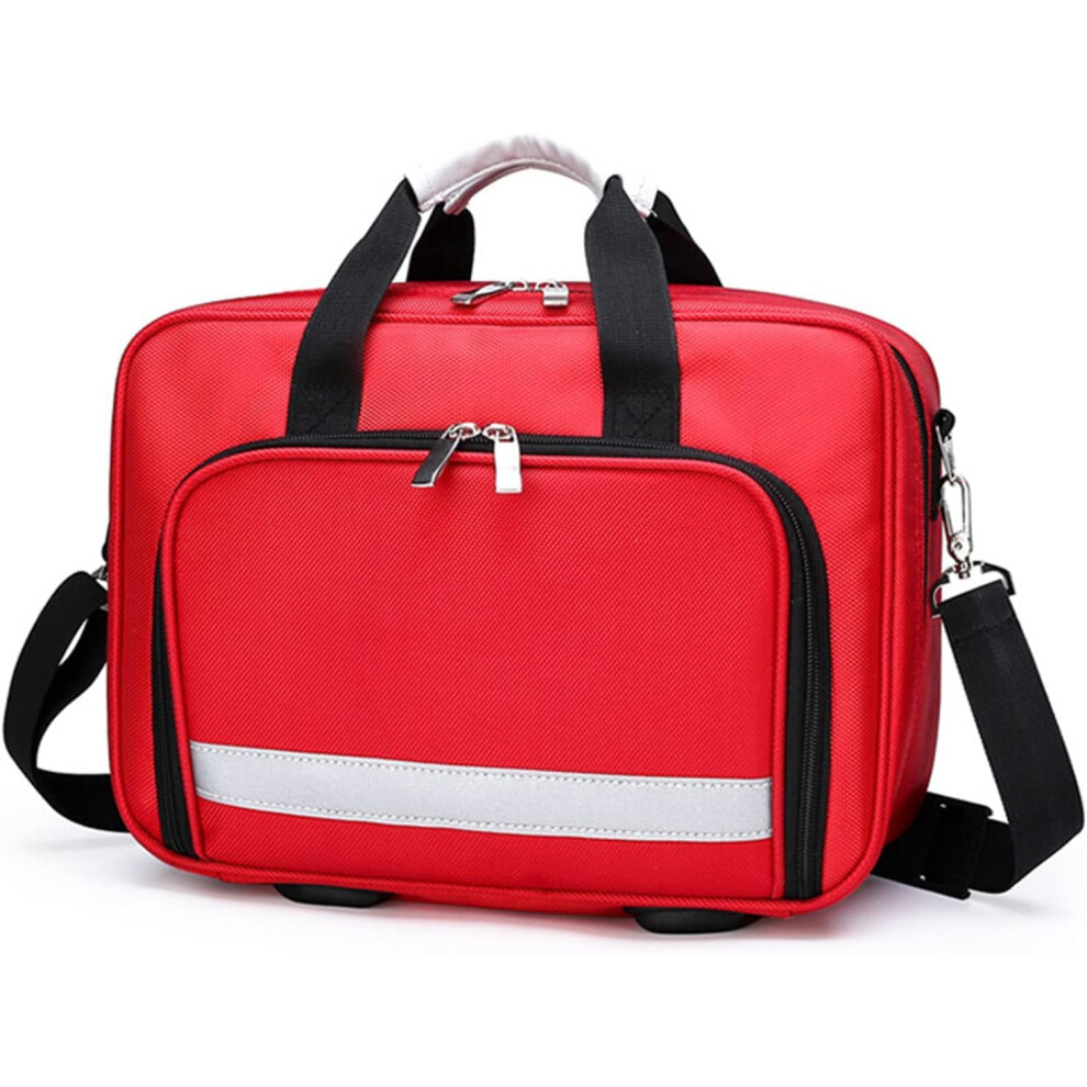 First Aid Bag Waterproof Oxford Trauma First Responder Backpack with FullOpen Access and Safety Strips