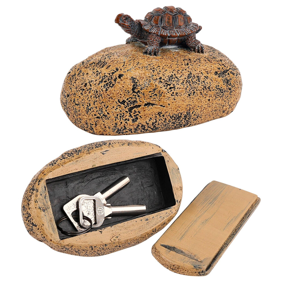 Outdoor Key Hider Turtle Shape Resin Hidden Key Box For Secure Garden Spare Key Storage 9070919383410