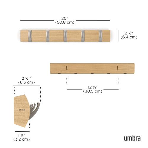 Umbra Umbra FLIP 5 Hook Natural 2