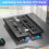 Hmfmdy Mobile CPU Stand, Desktop PC Stand, Adjustable Computer Tower Stands CPU Rolling Stands, Computer Mobile Cart Holder with Locking Rolling 2