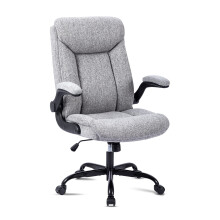 MZLEE Executive Office Chair, Ergonomic Computer Desk Chair Swivel Work Chair with Flip-up Armrest, Adjustable Height, Comfortable for Office Home
