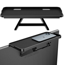 JXMTSPW TV Top Screen Shelf Adjustable Computer Monitor Shelf Storage Bracket Mount Hold Cable Media Box, Game Console, WiFi Router, Remote