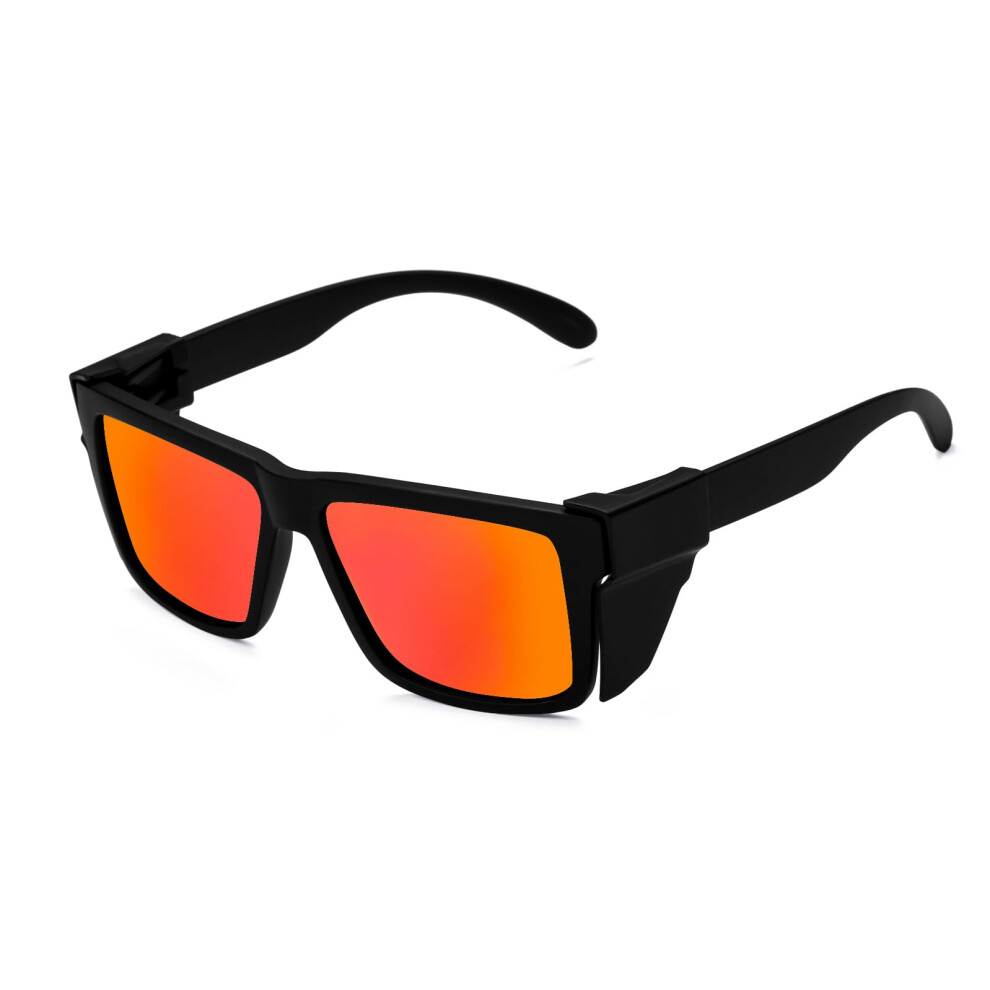 Polarized Safety Glasses Ansi Z87.1 Uv400 Protection, Impact Resistant Matte Red Mirror Sunglasses For Men And Women 9113335303683