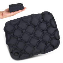Inflatable Seat Cushion,Portable Travel Seat Cushion, Inflatable Air Seat Pad for Camping Hiking Airplane and Long Sitting, Foldable and Lightweight