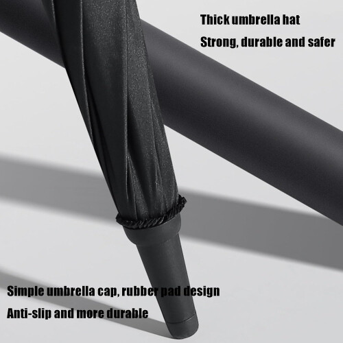Golf Umbrella with Full Blackout Canopy, Automatic Open, Windproof Long Handle, Black Blue 2