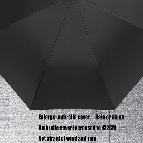 Golf Umbrella with Full Blackout Canopy, Automatic Open, Windproof Long Handle, Black Blue 1