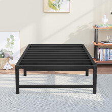 Yornoli 3ft Single Bed Heavy Duty Steel Slats Single Metal Bed Frames with 31.5cm Platform Storage for Adult No Box Spring Needed Easy Assembly, for