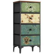 LYNCOHOME Chest of Drawers, Slim Bedroom Furniture with 4 Drawers, Storage Unit for Hallway, Living Room, Entryway, Nursery