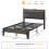 IRONCK Small Double Bed Frame with Storage Shelf Upholstered Headboard, Platform Bed Frame with Charging Station, Metal Bed Frame/UnderBed Storage, 2