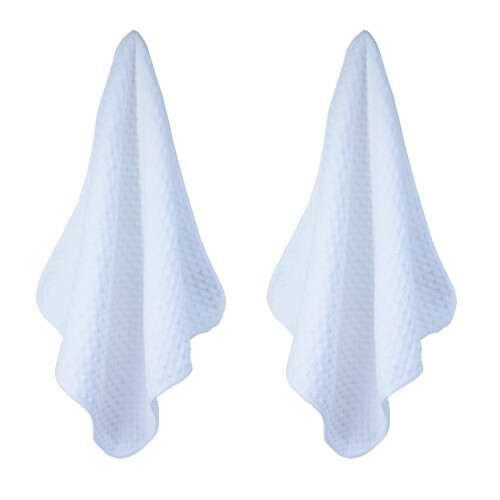 POLYTE Ultra Premium Microfibre Kitchen Dish Cloth Waffle Weave, 8 Pack (30x30 cm, White) 1