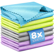 Airlab 8X Glass Cleaning Cloth, Glass Cloths for Windows Streak Free, Microfibre Cloth for Home All Purpose, Polishing Cloth for Household Bathroom