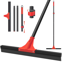 DALIPER Floor Squeegee with 44.5CM Silicone Rubber Scraper Head and 148CM Long Adjustable Handle, Heavy Duty Shower Squeegees for Concrete Floor, on