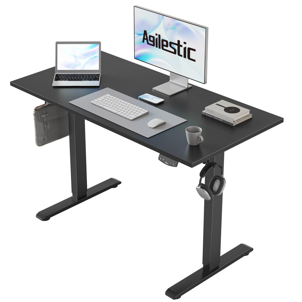 Photos - Other Furniture Agilestic Electric Standing Desk, 100 x 60 cm Height Adjustable Sit Stand Desk with Splice Board and Memory Smart Pannel, Ho