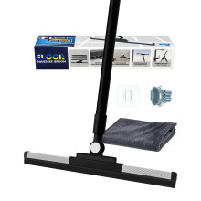 Floor Squeegee Heavy Duty Long Handle (53 Inch) ? Floor Squeegee Rubber Broom for Garage, Window,Tile, Deck, Glass,Outdoor, Bathroom,