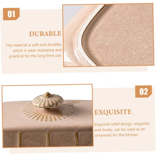Butter Dish with Lid, Rectangular Ceramic Design, Freshness Sealing, Stylish Kitchen Storage Tray 1