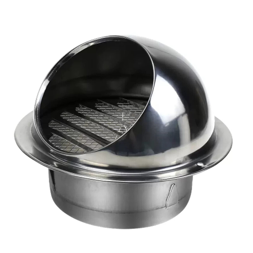 Stainless Steel Wall Exhaust Vent Hood 160Mm Rainproof Louvered Cover For Dryer And Range Hood 9070919423017