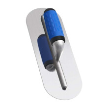 Stainless Steel Finishing Trowel 30cm x 10cm with Rounded Edges and Ergonomic Grip for Pool and Concrete
