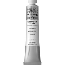 Winsor & Newton Griffin Alkyd Oil Paint, Fast Drying, Titanium White, 200ml Tube