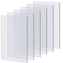AKOAFE 6PCS A4 Acrylic Sheet Clear Perspex Sheet 3mm Thick Plastic Sheet Acrylic Board for DIY, Craft, Protective Film, Glass Replacement, 29.7 x 21cm