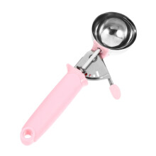 Ice Cream Scoop with Ergonomic Comfortable Grip, Durable Nonstick for Hard Frozen Desserts – Pink