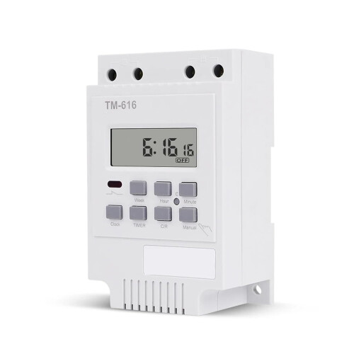 30A 7Day Programmable Digital Timer Switch DC 12V Magnetic Mount Energy Saving Black 2