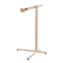 Elbesee Posilock Floor Stand for Embroidery, Quilting Hoops and Rotating Frames up to 18" or 24", Wood, Brown, 80x9x6 cm