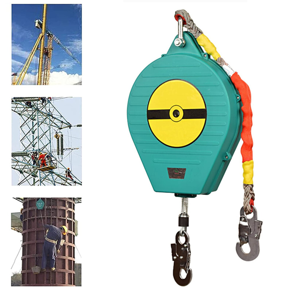5M Self Retracting Lifeline Fall Protection Safety Device With Rapid Lock Mechanism For Roof Construction 150Kg Load 9113335304253
