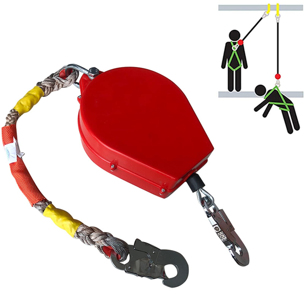 7M Self Retracting Lifeline With Steel Cable Fall Arrester For Roof And Construction Safety 9113335304291