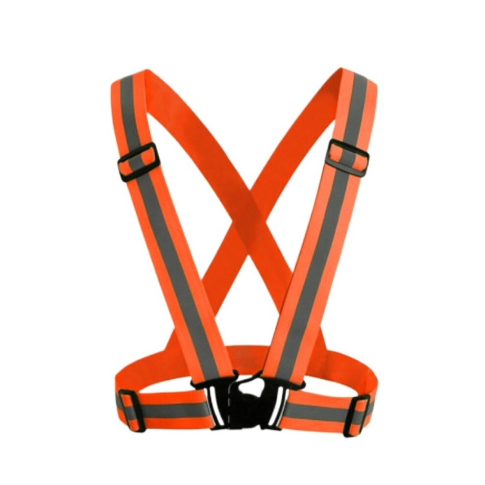 Reflective Safety Vest With 360 Coverage Adjustable Fit Breathable Visibility Vest For Night Riding Orange 9070919384295