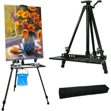 STANDNEE Painting Easel for Adults - Adjustable Artist Easel Stand 50-155cm, Aluminium Tripod with Folding Legs & Portable Bag, Art Display Easel for