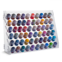Plydolex Acrylic Paint Organizer - 60 Paint Bottle Holes Compatible with Citadel Bottles - for Wall Mounting and for Desk Use - Suitable for DnD,