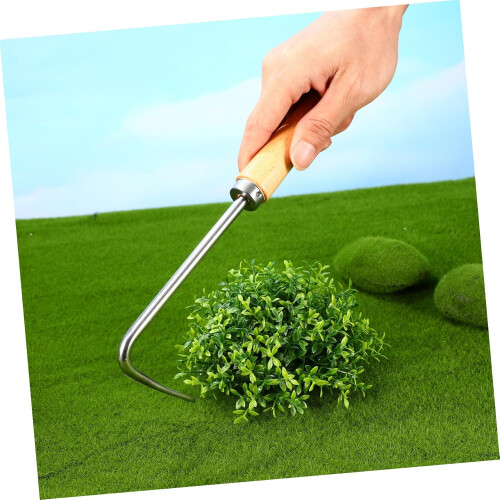 Weeder Tool with Ergonomic Wooden Handle for Precise Weed Removal, Digging and Transplanting 2