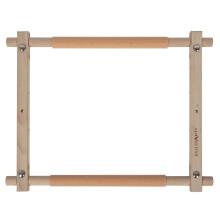 Milward Rotating Tapestry Frame ? 30.5 x 30.5cm (12 x 12?) Clip On Scroll Frame for Embroidery, Cross Stitch, Needlework, Quilting ? Beech Wood