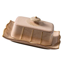 Ceramic Butter Dish with Lid Keeps Butter Fresh OdorResistant Durable Design for Kitchen Counter