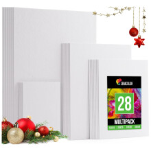 Canvas Painting Set of 28 Canvas ? Multi Sizes ? 13 x 18 cm, 20 x 25 cm, 24 x 30 cm, 30 x 40 cm ? All Types of Painting