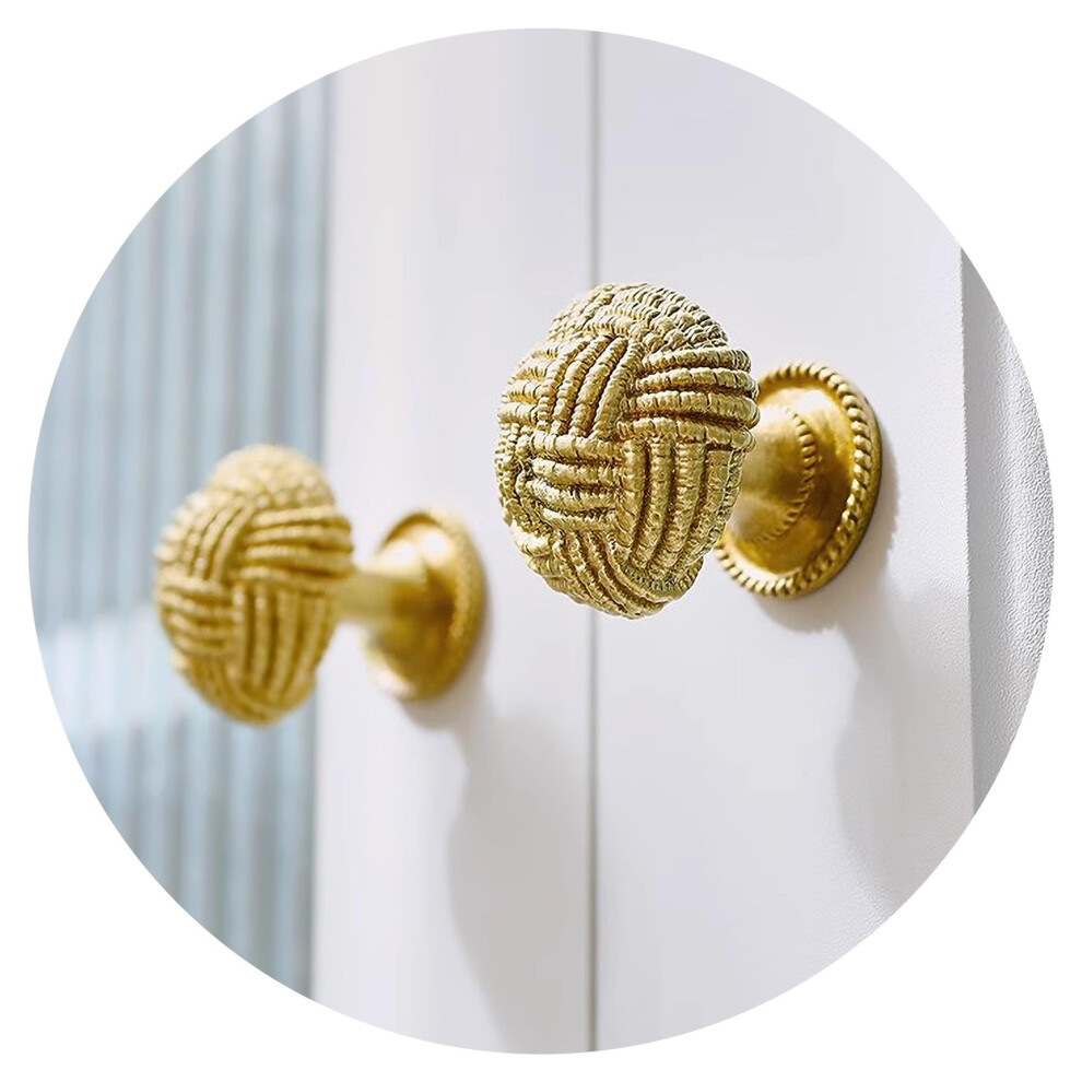 Gold Cabinet Knobs Set Of 6, Modern Brass Drawer Pulls, Uniform Finish For Kitchen Cabinets 9070919384554
