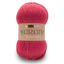 Sirdar Hayfield Bonus Aran with Wool, Raspberry Pink (626), 400g