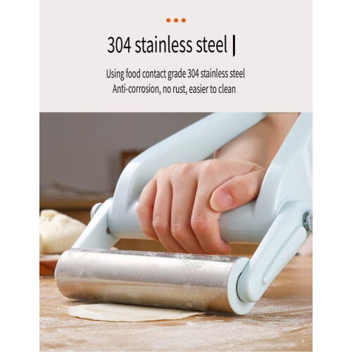Stainless Steel Rolling Pin with Dough Cutter, Foldable NonStick Design for Effortless Baking 2