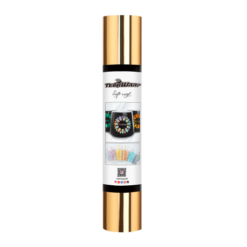 TECKWRAP Chrome Light Gold Adhesive Craft Vinyl Roll 1ftx5ft