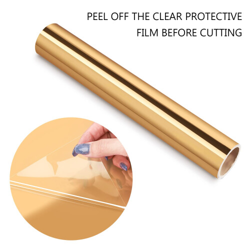 TECKWRAP Chrome Light Gold Adhesive Craft Vinyl Roll 1ftx5ft 1