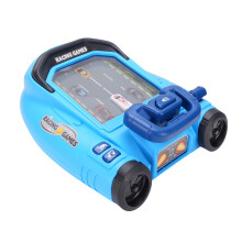 Kids Racing Car Toy; Interactive Steering Wheel Game Console, Blue, 36x26x15cm