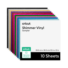 Cricut Permanent Glossy Vinyl, Party Pack, 30.5 cm x 30.5 cm (12 in x 12 in), 10 pcs
