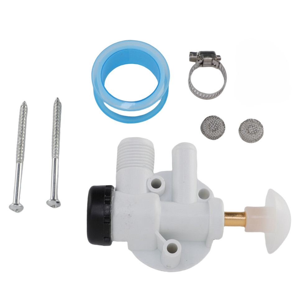 Rv Water Valve Assembly Kit For Pedal Flush Toilets Â Abs + Metal 8431383175702