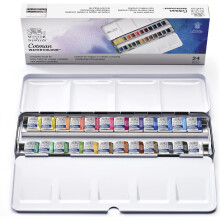 Winsor & Newton, Cotman Watercolour, 'Complete Travel Tin' , 24 x Half Pans