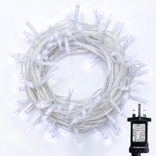 WISD Christmas Fairy Lights - 200 LED 22.8M Xmas Tree Lights with Timer and Memory - Indoor Outdoor String Lights Mains Powered for Garden Bedroom